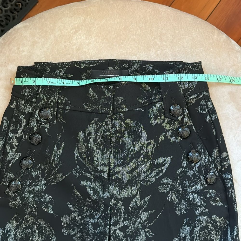 WHBM Jolie Straight Luxe Black & Silver Cigarette Pants Sz 4 LN! - Picture 9 of 14